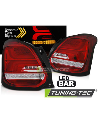 Fanali Posteriori LED Rosso/bianco per Suzuki Swift Vi Seq 2017-2023 (Cod. TT-LDSI11)