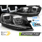Fari Anteriori Luci Diurne DRL LED Nero per Volkswagen Golf 7 11/2012-2017 (Cod. TT-LPVWR1)