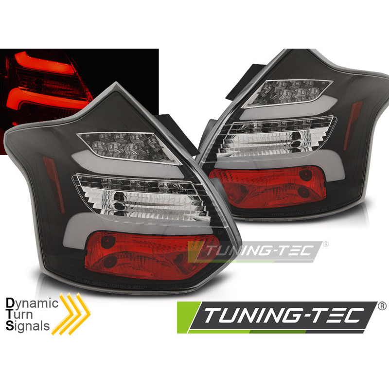 Fanali Posteriori LED Nero per Ford Focus 3 Seq Ind. 2011-10/2014 (Cod. TT-LDFO59)