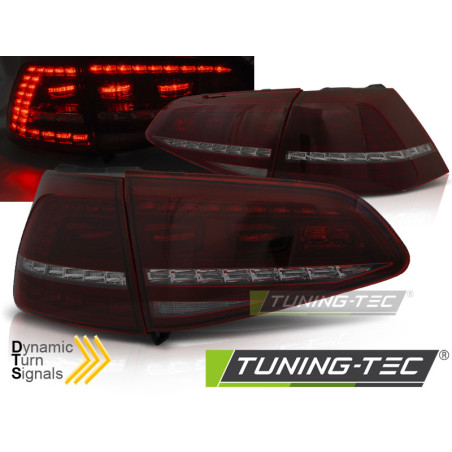 Fanali Posteriori LED Rosso Fumé per Volkswagen Golf 7 2013-2017 (Cod. TT-LDVWE4)