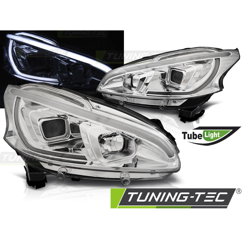 Fanali Posteriori Cromato per Peugeot 208 04/2012-06/2015 (Cod. TT-LPPE30)