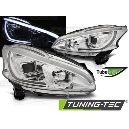 Fanali Posteriori Cromato per Peugeot 208 04/2012-06/2015 (Cod. TT-LPPE30)