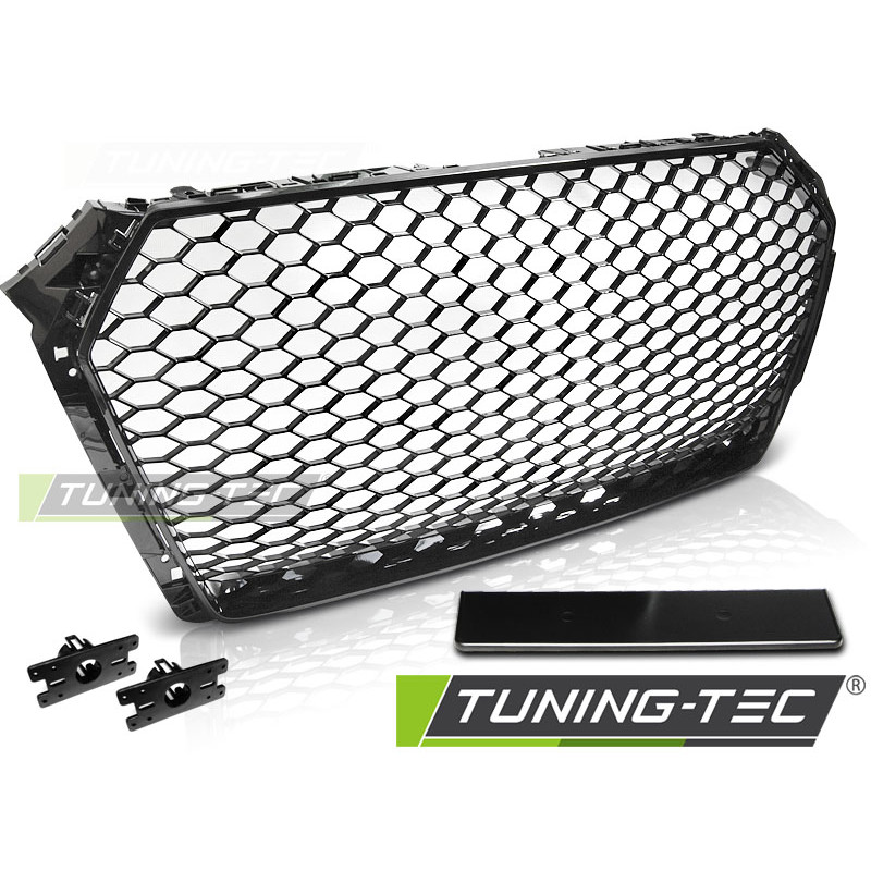 Griglia Frontale Nero Lucido Nero per Audi A4 B9 2015-2019 (Cod. TT-GRAU47)