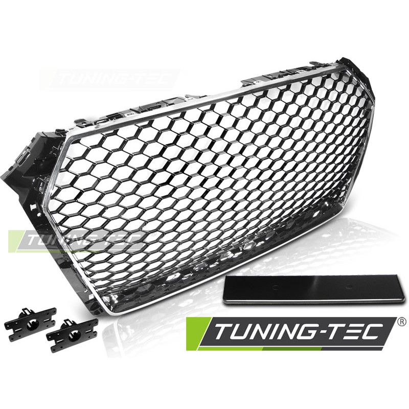 Griglia Frontale Cromato Nero per Audi A4 B9 2015-2019 (Cod. TT-GRAU49)
