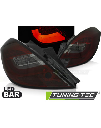 Fanali Posteriori LED Rosso Fumé per Opel Corsa D 3D 04/2006-2014 (Cod. TT-LDOP57)