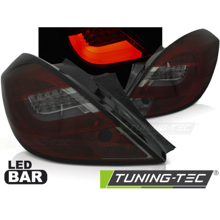 Fanali Posteriori LED Rosso Fumé per Opel Corsa D 3D 04/2006-2014 (Cod. TT-LDOP57)