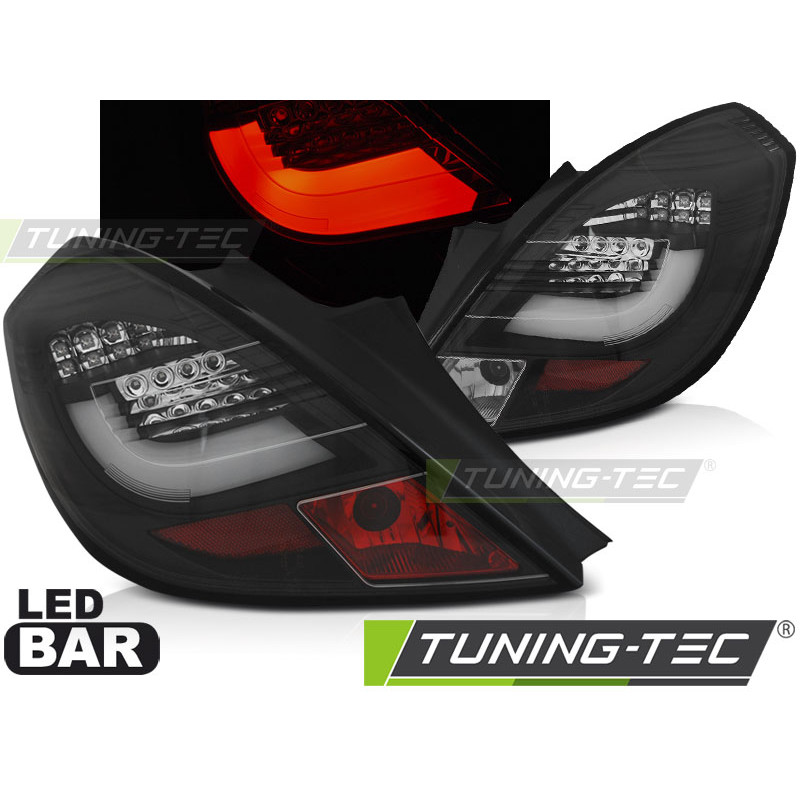 Fanali Posteriori LED Nero per Opel Corsa D 3D 04/2006-2014 (Cod. TT-LDOP59)