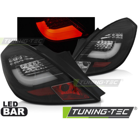 Fanali Posteriori LED Nero per Opel Corsa D 3D 04/2006-2014 (Cod. TT-LDOP59)