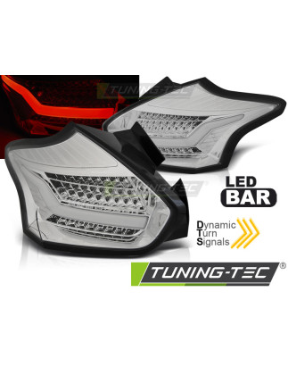 Fanali Posteriori LED Cromato per Ford Focus 3 Seq 2015-2018 (Cod. TT-LDFO60)