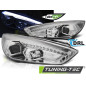 Fari Anteriori con Luci Diurne Luci Diurne DRL LED Cromato per Ford Focus Mk3 2015-2018 (Cod. TT-LPF