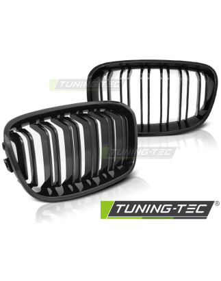 Griglia Frontale Nero Lucido Doppia Barra Nero per BMW Serie 1 F20 F21 2011-12/2014 (Cod. TT-GRBM92)