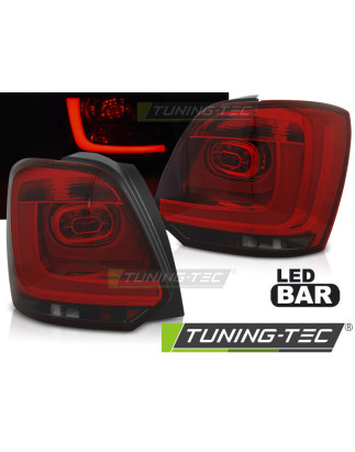 Fanali Posteriori LED Rosso Fumé per Volkswagen Polo 2009-2014 (Cod. TT-LDVWG8)