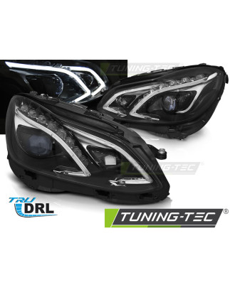 Fari Anteriori Luci Diurne DRL Nero per Mercedes-Benz W212 2013-2016 (Cod. TT-LPMEC0)