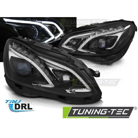 Fari Anteriori Luci Diurne DRL Nero per Mercedes-Benz W212 2013-2016 (Cod. TT-LPMEC0)