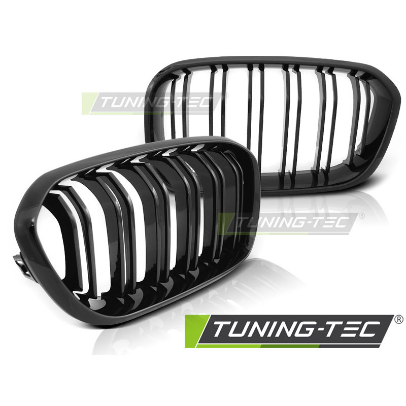 Griglia Frontale Nero Lucido Doppia Barra Nero per BMW F20 F21 Lci 2015-2018 (Cod. TT-GRBM99)