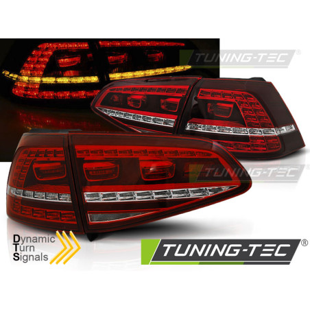 Fanali Posteriori LED Rosso/bianco per Volkswagen Golf 7 2013-2017 (Cod. TT-LDVWI6)
