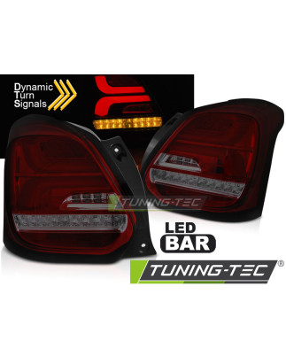 Fanali Posteriori LED Rosso Fumé per Suzuki Swift Vi Seq 2017-2023 (Cod. TT-LDSI12)