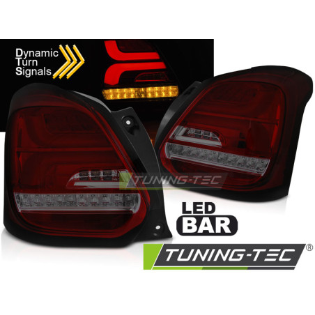 Fanali Posteriori LED Rosso Fumé per Suzuki Swift Vi Seq 2017-2023 (Cod. TT-LDSI12)
