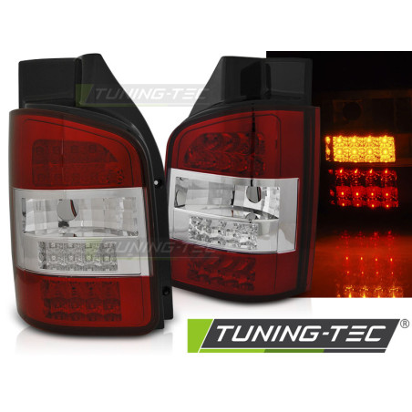 Fanali Posteriori LED Rosso/bianco per Volkswagen T5 Transporter 04/2003-2009 (Cod. TT-LDVWK6)