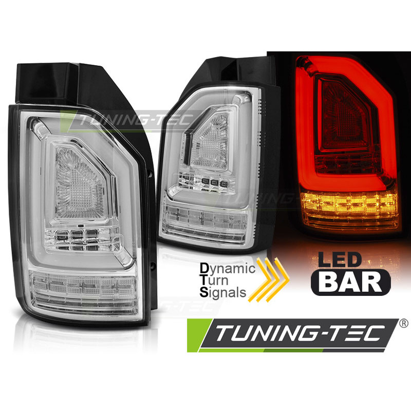 Fanali Posteriori LED Cromato per Volkswagen T6 OEM Bulb 2015-2019 (Cod. TT-LDVWJ1)