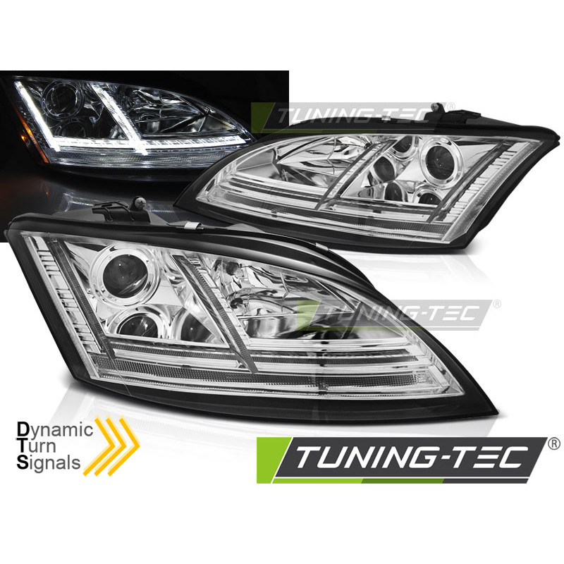 Fari Anteriori LED Cromato per Audi Tt 8J 2006-2010 (Cod. TT-LPAUE0)