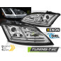 Fari Anteriori Luci Diurne DRL LED Cromato per Audi Tt 8J 2006-2010 (Cod. TT-LPAUE2)
