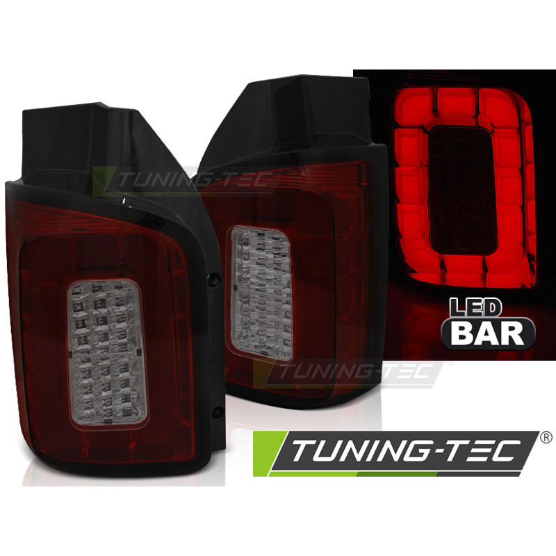 Fanali Posteriori LED Rosso Fumé per Volkswagen T6 Transporter 2015-2019 (Cod. TT-LDVWJ0)