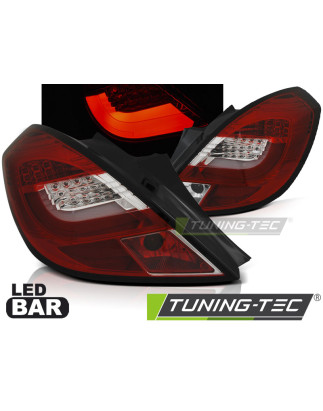 Fanali Posteriori LED Rosso/bianco per Opel Corsa D 3D 04/2006-2014 (Cod. TT-LDOP56)