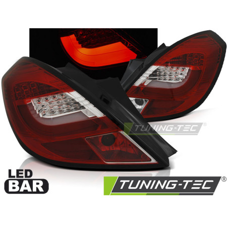 Fanali Posteriori LED Rosso/bianco per Opel Corsa D 3D 04/2006-2014 (Cod. TT-LDOP56)