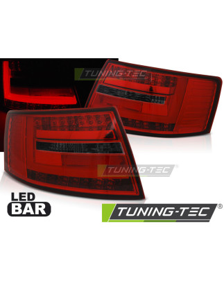 Fanali Posteriori LED Rosso Fumé per Audi A6 C6 7-PIN 04/2004-2008 (Cod. TT-LDAUG6)