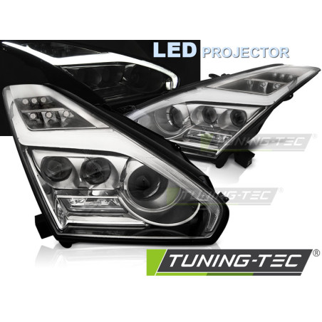 Fanali Posteriori LED Cromato per Nissan Gt-r 2008-11/2013 (Cod. TT-LPNI07)