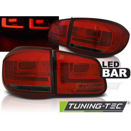Fanali Posteriori LED Rosso Fumé per Volkswagen Tiguan 2007-07/2011 (Cod. TT-LDVWH4)