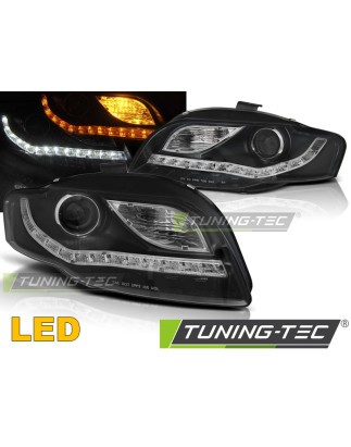 Fari Anteriori Luci Diurne Nero per Audi A4 B7 11/2004-03/2008 (Cod. TT-LPAUE5)