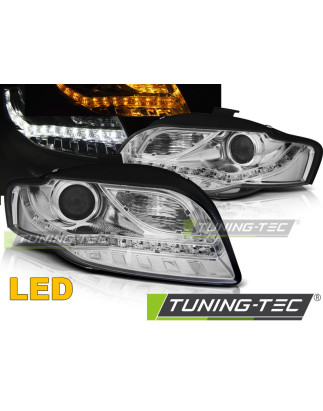 Fari Anteriori Luci Diurne Cromato per Audi A4 B7 11/2004-03/2008 (Cod. TT-LPAUE4)