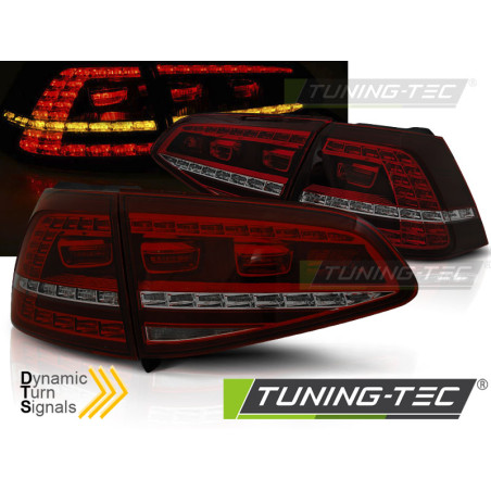 Fanali Posteriori LED Rosso Fumé per Volkswagen Golf 7 2013-2017 (Cod. TT-LDVWI7)