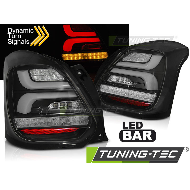 Fanali Posteriori LED Nero per Suzuki Swift Vi Seq 2017-2023 (Cod. TT-LDSI10)