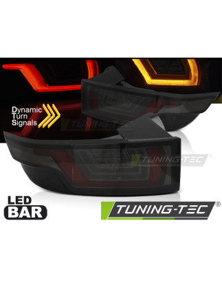 Fanali Posteriori LED Nero Rosso Fumé per Land Rover Range Rover Evoque 2011-2018 (Cod. TT-LDLR13)