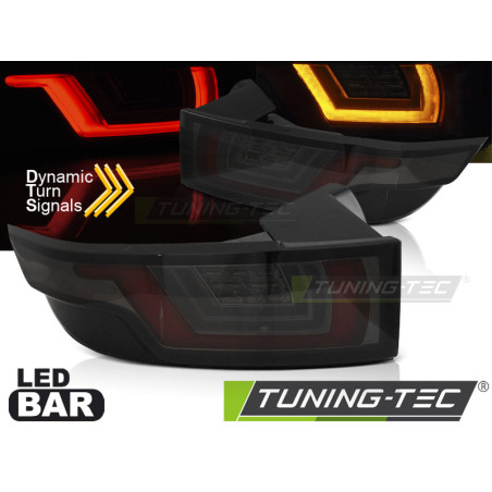Fanali Posteriori LED Nero Rosso Fumé per Land Rover Range Rover Evoque 2011-2018 (Cod. TT-LDLR13)