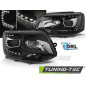 Fari Anteriori Luci Diurne DRL Nero per Volkswagen T5 2010-2015 (Cod. TT-LPVW49)