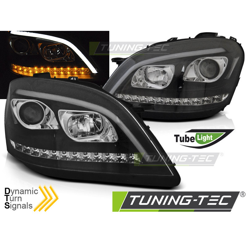 Fari Anteriori Nero per Mercedes-Benz W164 Ml Classe M 2005-2007 (Cod. TT-LPMED0)
