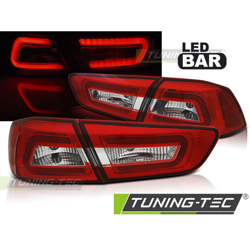 Fanali Posteriori LED Rosso/bianco per Mitsubishi Lancer 8 2008-2011 (Cod. TT-LDMI08)