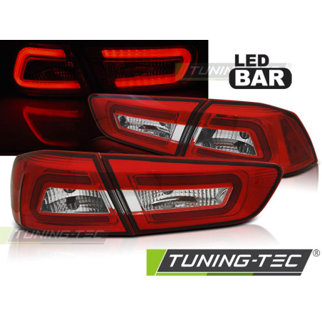 Fanali Posteriori LED Rosso/bianco per Mitsubishi Lancer 8 2008-2011 (Cod. TT-LDMI08)