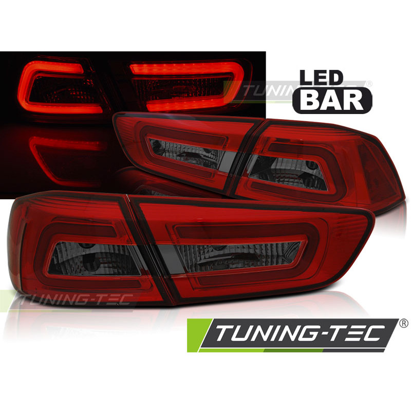 Fanali Posteriori LED Rosso Fumé per Mitsubishi Lancer 8 2008-2011 (Cod. TT-LDMI09)