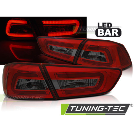 Fanali Posteriori LED Rosso Fumé per Mitsubishi Lancer 8 2008-2011 (Cod. TT-LDMI09)