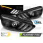 Fari Anteriori con Luci Diurne Luci Diurne DRL LED Nero per Ford Focus Mk3 Seq Indicaor 2015-2018 (C