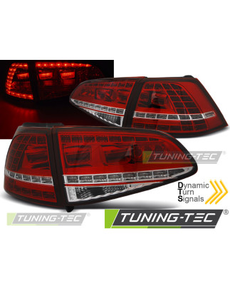 Fanali Posteriori LED Rosso/bianco per Volkswagen Golf 7 2013-2017 (Cod. TT-LDVWM3)
