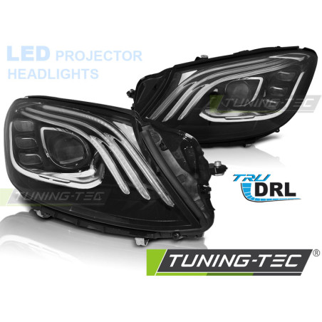Fari Anteriori LED Nero per Mercedes-Benz W222 2013-2017 (Cod. TT-LPMEC7)
