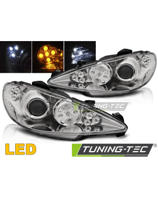 Fari Anteriori Angel Eyes per Peugeot 206 Dal 2002 (Cod. TT-LPPE50)