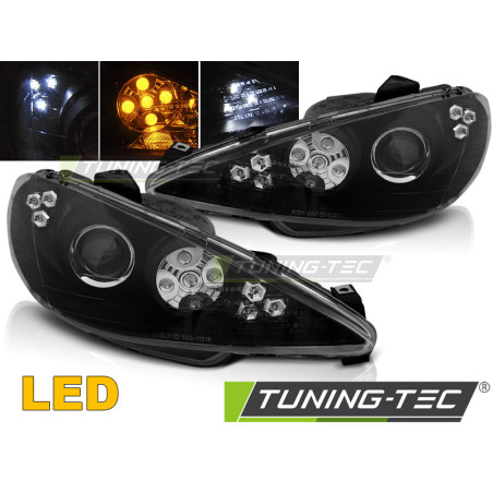 Fari Anteriori Angel Eyes per Peugeot 206 Dal 2002 (Cod. TT-LPPE51)