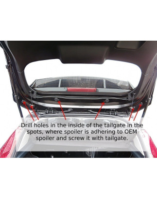 Spoiler tetto (RS Look) Ford Fiesta Mk7 / Mk7 FL (Cod. M-FO-FI-7-RS-D2F)